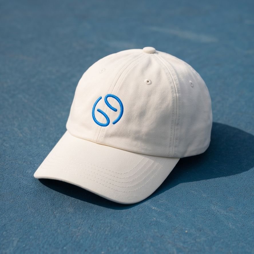 Off-white cap with the embroidered deuce mark